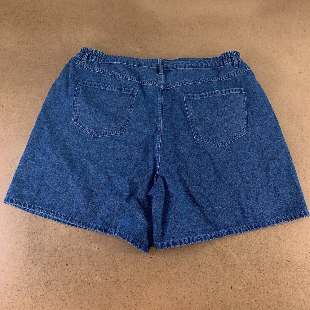 Shiny By Nature Women's Size 4XL Dark Wash Love At First Sight Denim Shorts New